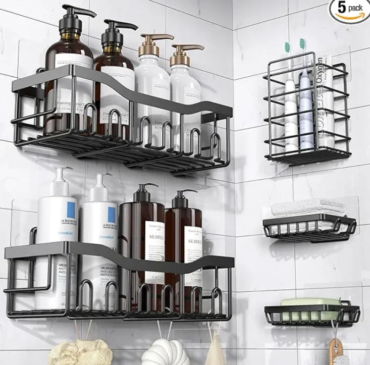 Sleek Wall-Mount Bathroom Rack