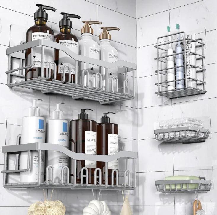 Sleek Wall-Mount Bathroom Rack